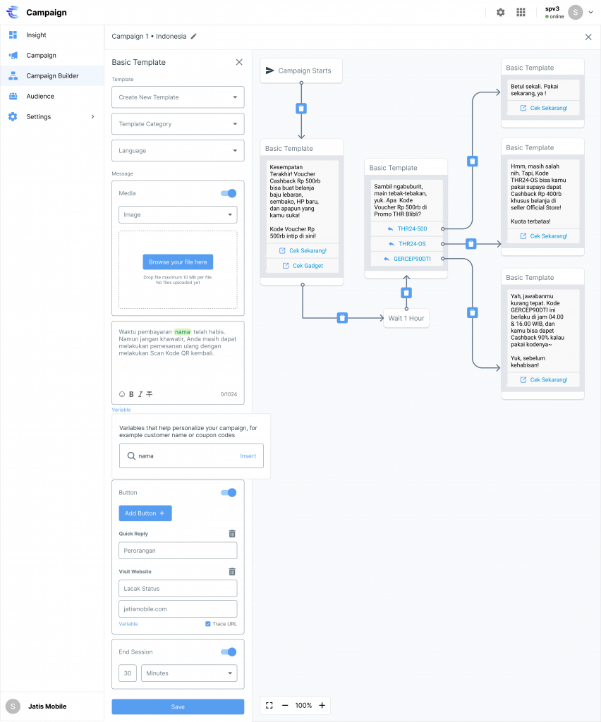 Campaign Flow Builder