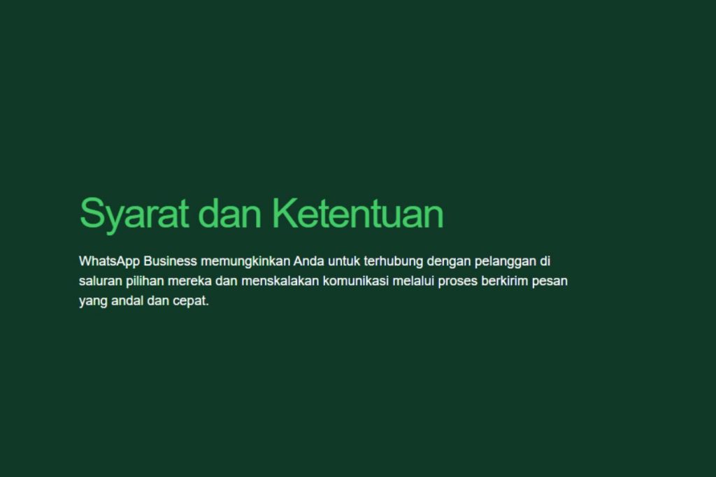 6 - Patuhi Syarat dan Ketentuan dari WhatsApp