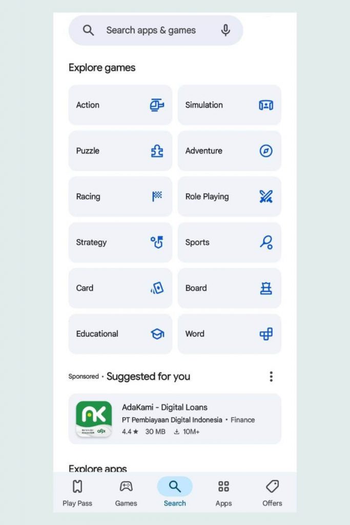 Buka Google Play Store