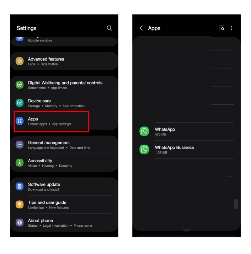 Buka Pengaturan Aplikasi WhatsApp