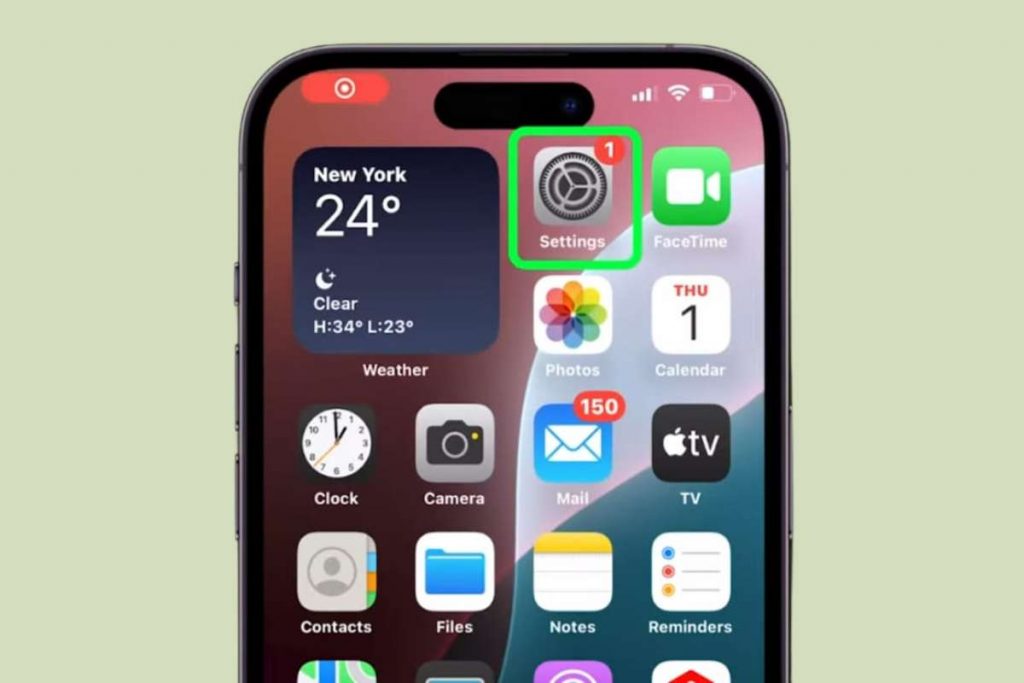 Buka Settings (Pengaturan) di iphone
