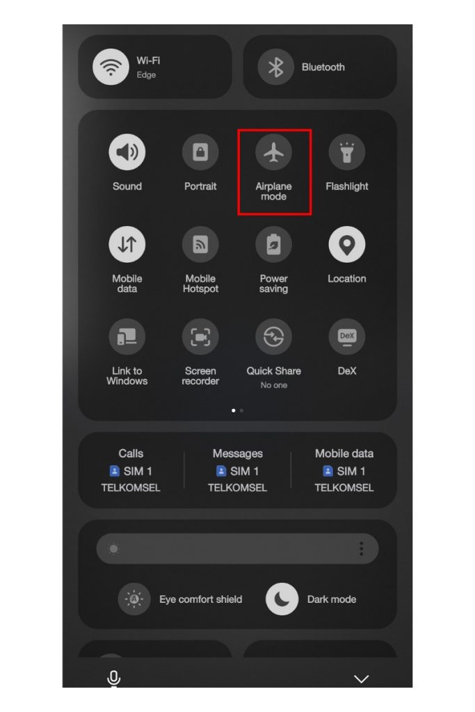 Buka panel notifikasi