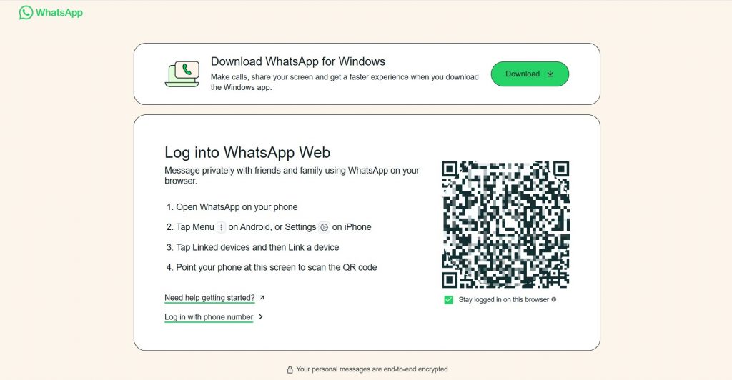 Buka web.whatsapp.com di browser