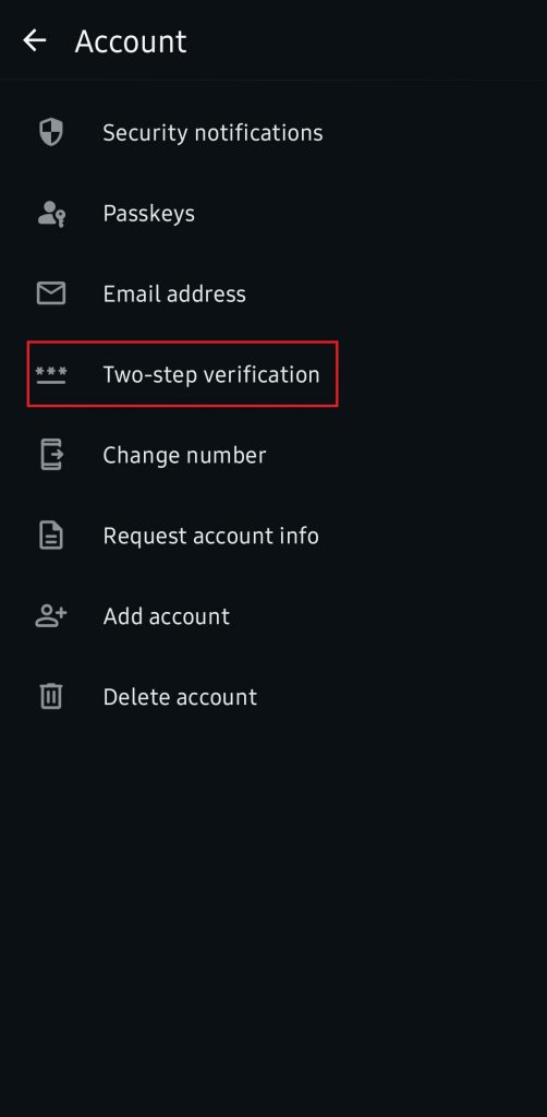 Klik two step verification