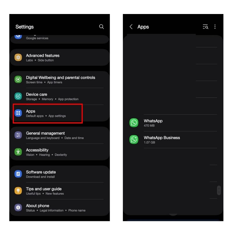 Masuk ke Pengaturan Aplikasi WhatsApp Notifikasi