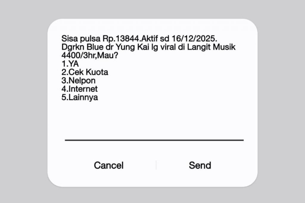 Pastikan Anda Memiliki Pulsa yang Cukup