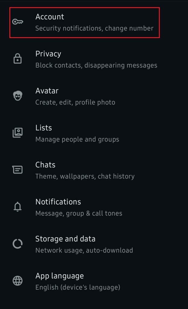 Pilih Account