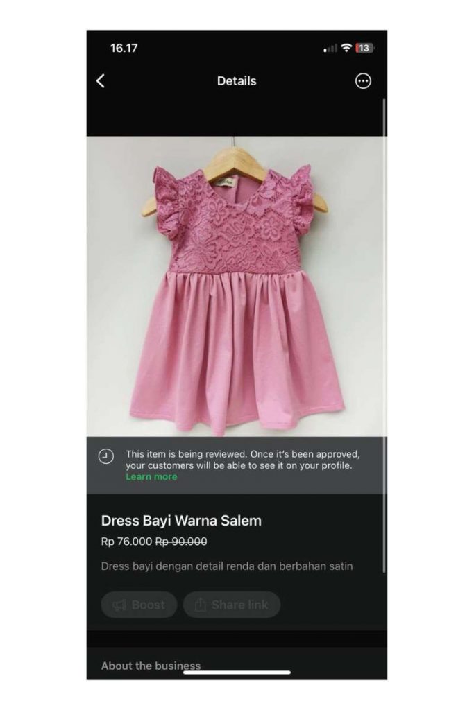 cek ulang detail produk