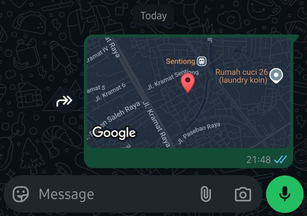 contoh bubble current location