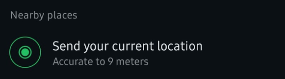 klik send your current location