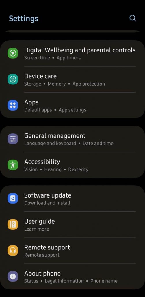 klik tombol apps