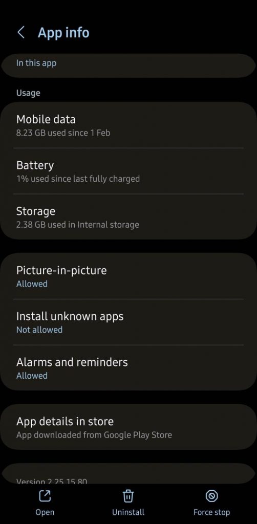 klik tombol storage