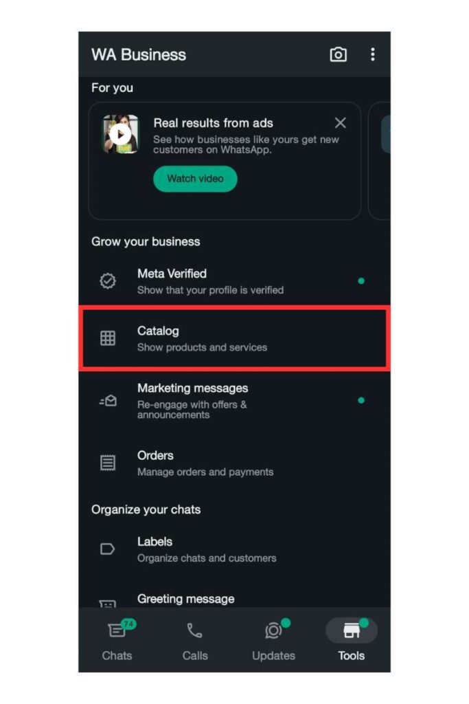 menu catalog