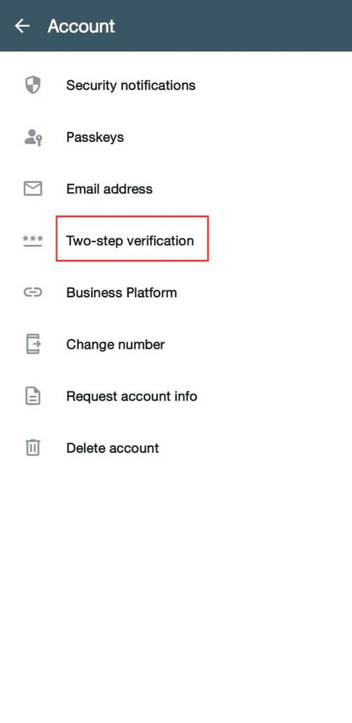 opsi two step verification