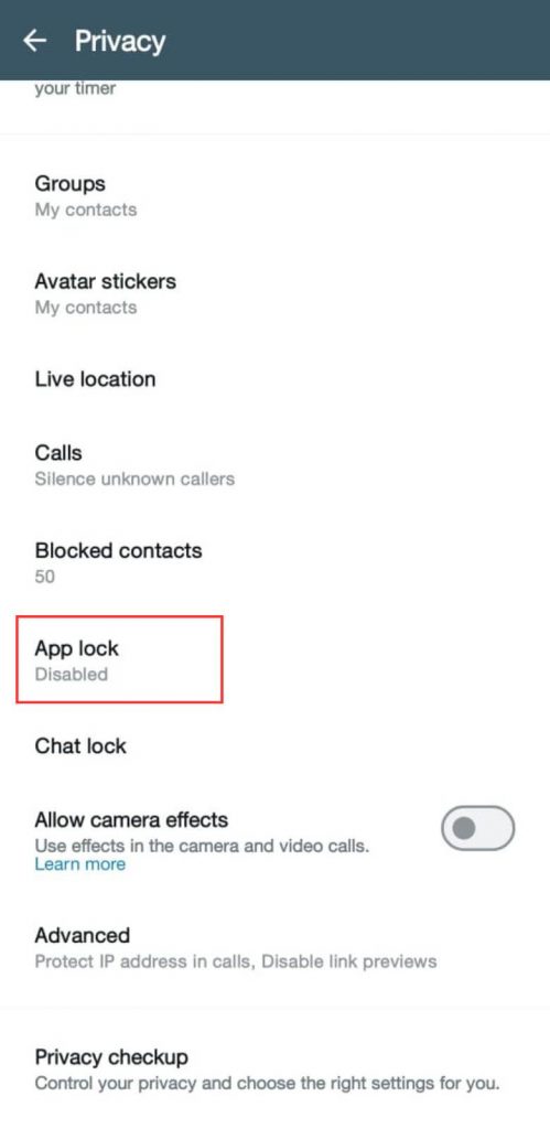 pilih app lock atau kunci app