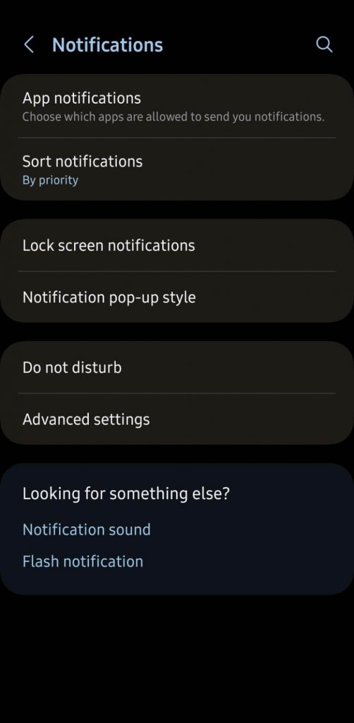 pilih tombol app notifications