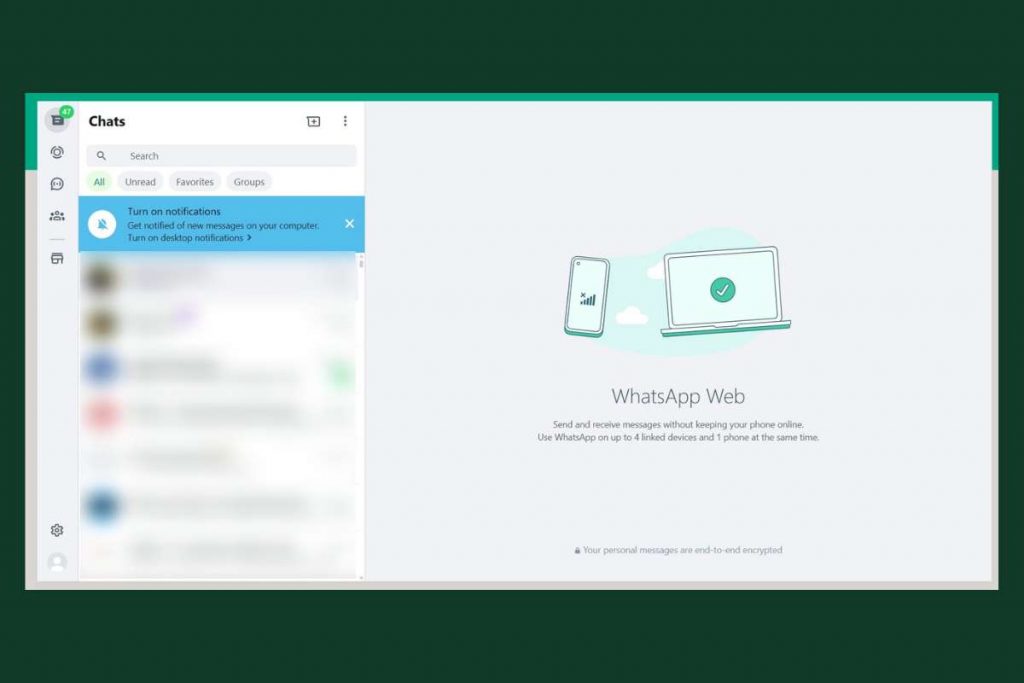 tampilan whatsapp web