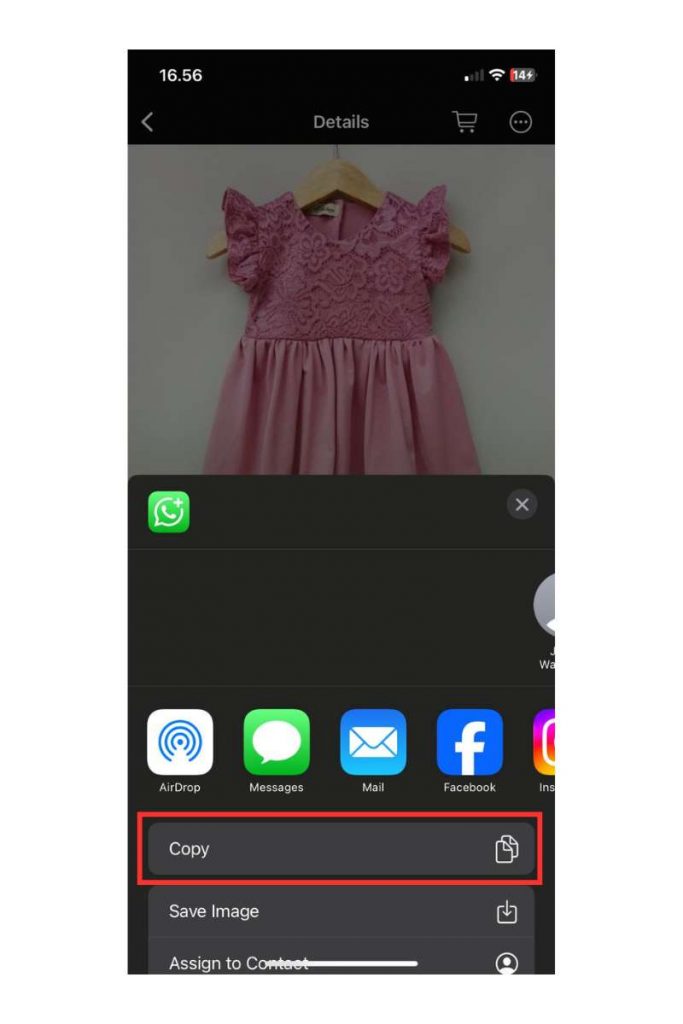 tombol copy atau salin tautan