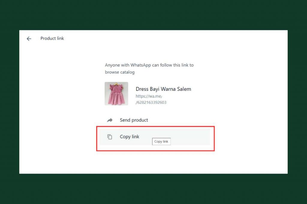 tombol copy link di whatsapp web