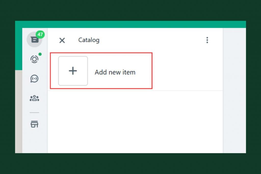 tombol tambahkan item baru di whatsapp web