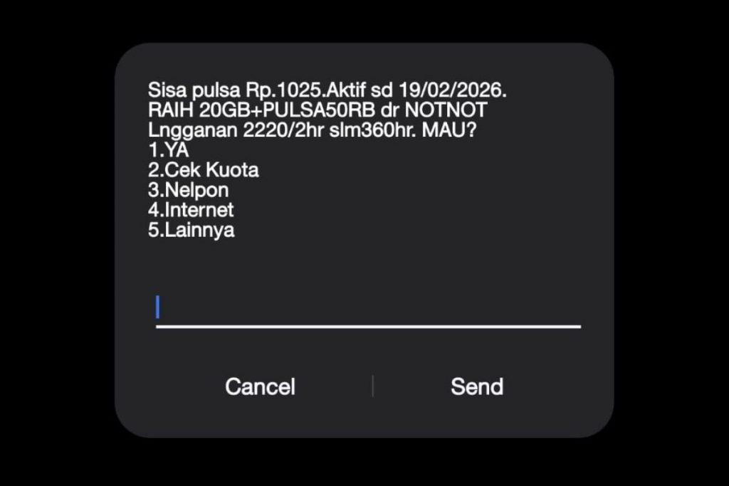 10 - Pastikan Pulsa Cukup