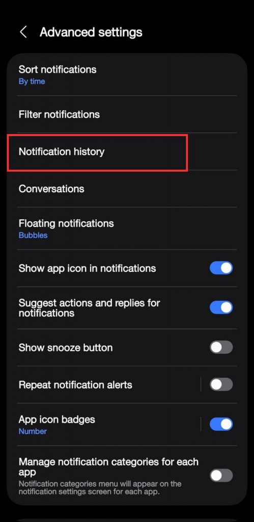 5 - Pilih Riwayat Notifikasi