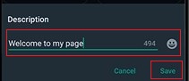 5. Tuliskan deskripsi yang menarik, lalu klik Save