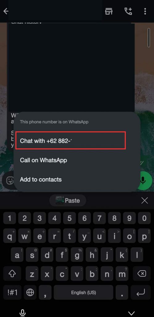 6 - Pilih “Chat dengan Xxxx”