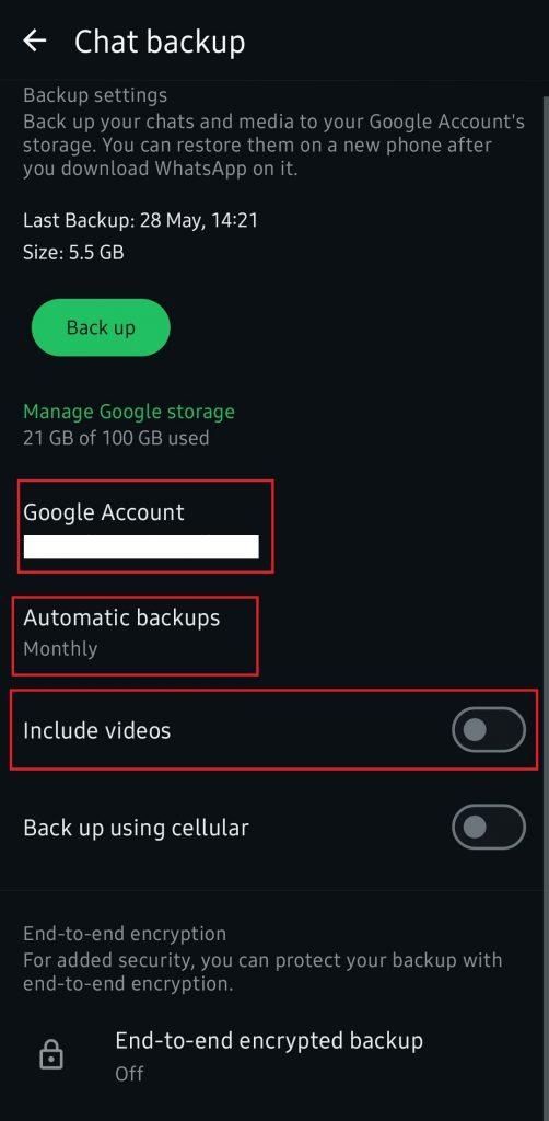 {Backup 4] Atur akun Google dan frekuensi backup