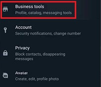 [Business Profile -2] Klik Business Tools