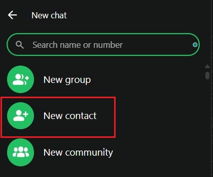 [Web-2] Pilih new contact