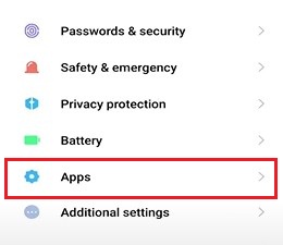 [Xiaomi] Buka Settings, pilih Apps