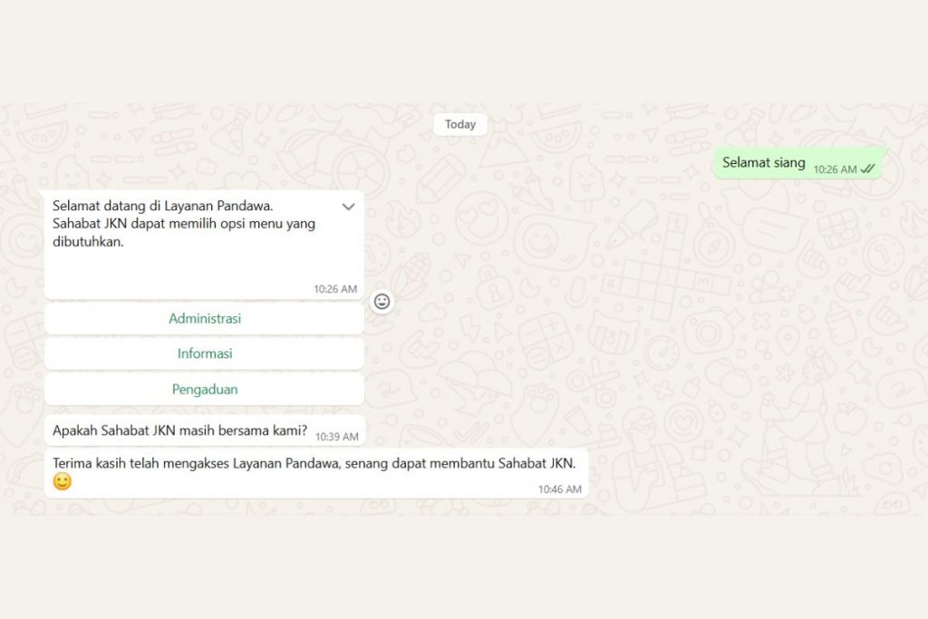 11 - contoh fitur chatbot di whatsapp business api