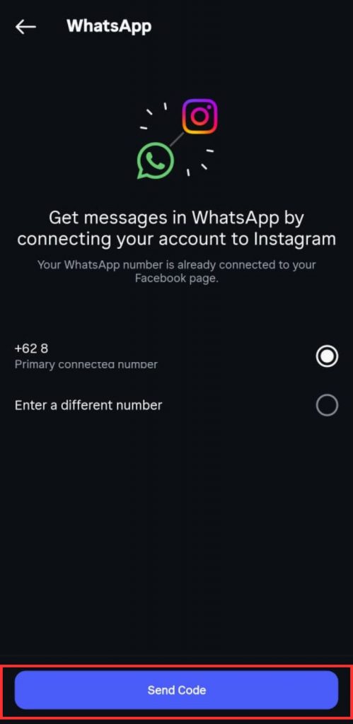 13 - Klik tombol “Send Code” atau “Kirim Kode Verifikasi”