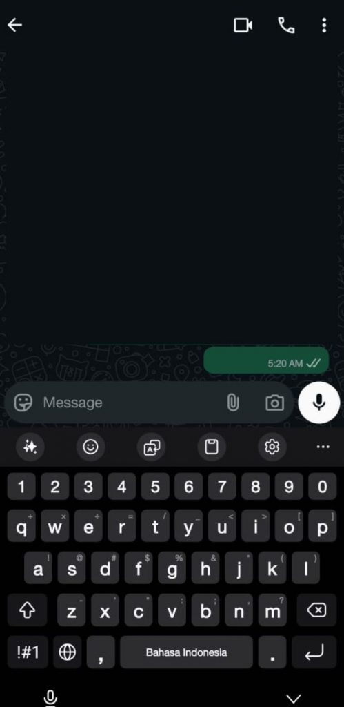 22 - Selesai! Anda sudah berhasil mengirimkan pesan kosong di WhatsApp