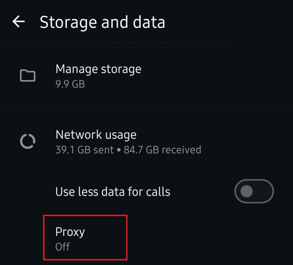 3. Klik proxy