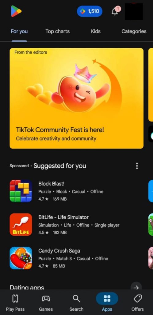 5 - Buka Play Store (Android) atau App Store (iPhone)