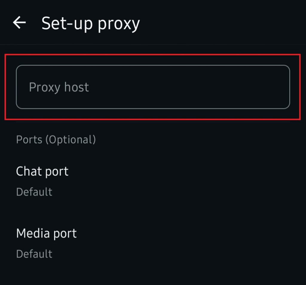 5. Masukkan angka 1.1.1.1 pada proxy host
