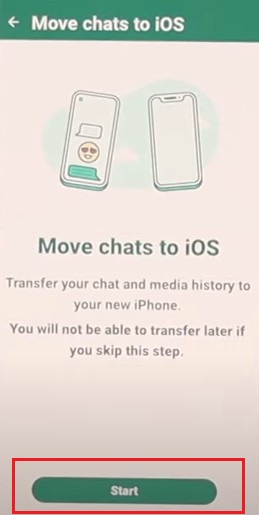 [Android to iPhone] 11. Klik start di android