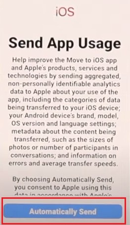 [Android to iPhone] 3. Klik automatically send