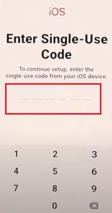 [Android to iPhone] 6. Masukkan kode yang muncul di iPhone