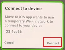 [Android to iPhone] 8. Klik connect di android