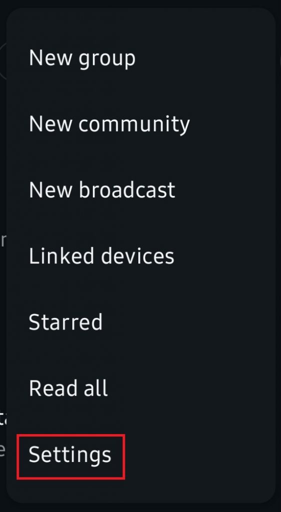 [Passkey-1] Buka WA, klik Settings