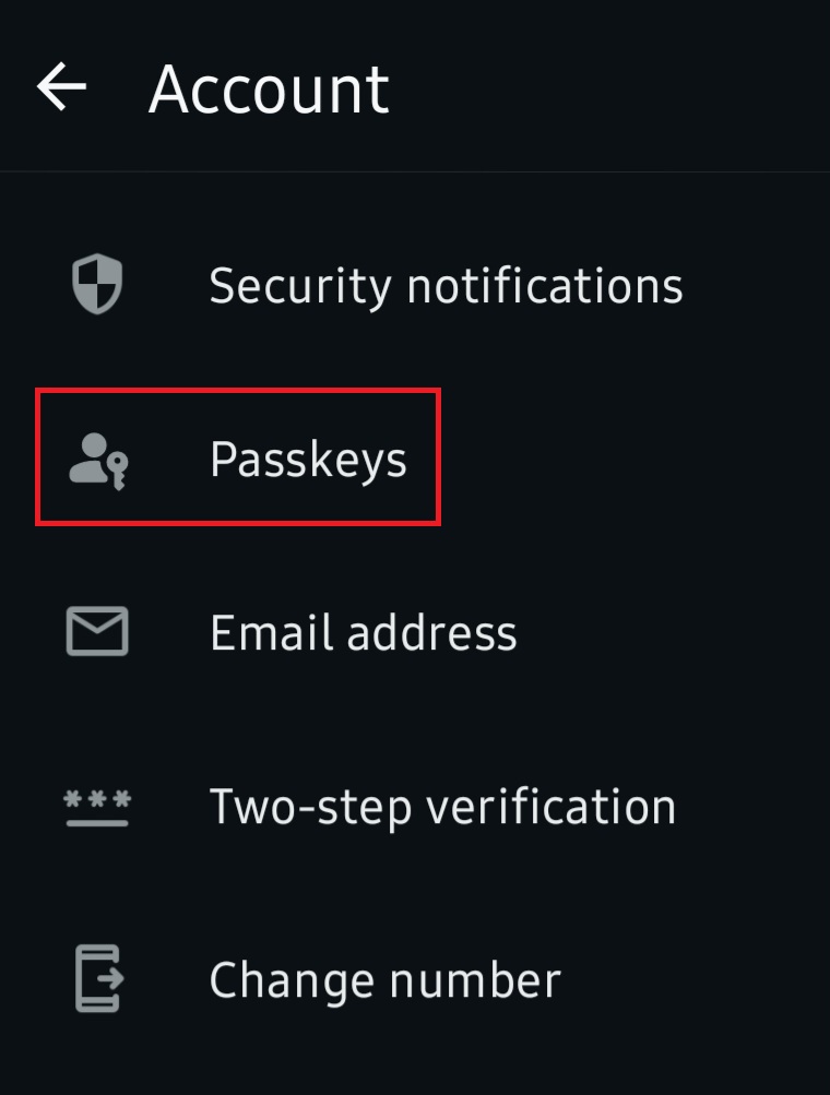 [Passkey-3] Pilih passkeys