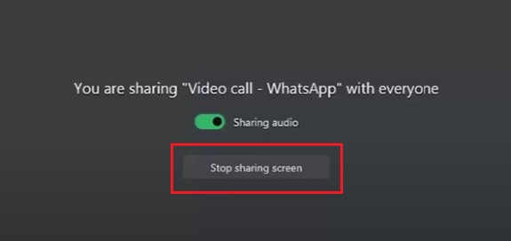 [Web-4] Klik stop sharing