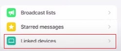 [iOS-1] Buka WA, klik tab setting, klik linked devices