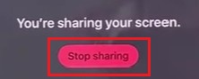 [iPhone-4] Klik stop sharing