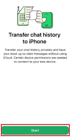 [iPhone to iPhone] 3. Klik start