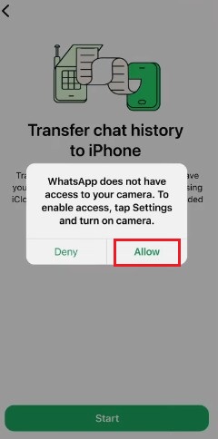 [iPhone to iPhone] 4. Klik allow