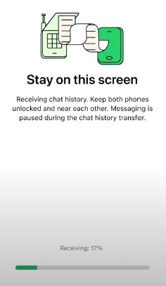 [iPhone to iPhone] 9. tampilan transfer di device baru